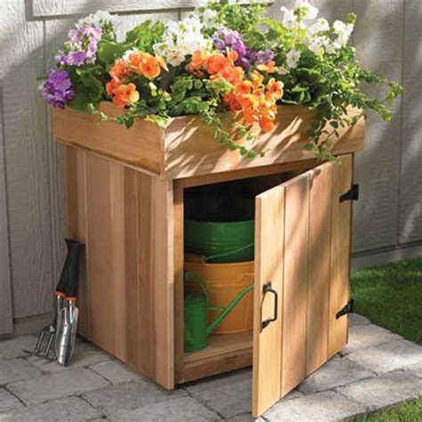 Loll's modern outdoor planter boxes are made from 100 percent recycled plastic and made to withstand the test of time and extreme weather. 24 Practical DIY Storage Solutions for Your Garden and Yard
