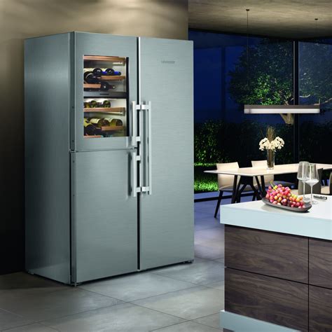 liebherr sbses8496 121cm side by side biofresh plus fridge freezer with icemaker and wine storage