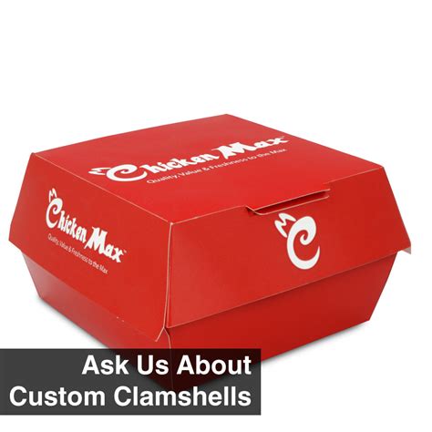 Regular Size Hot Dog Clamshell Boxes Paperboard Clamshell Boxes