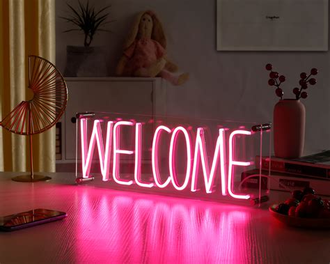 Welcome Desk Led Neon Sign Happyneon