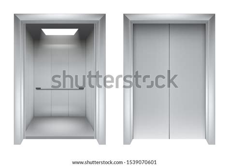 Elevator Doors Closing Opening Lift Metallic Stock Illustration 1539070601 Shutterstock