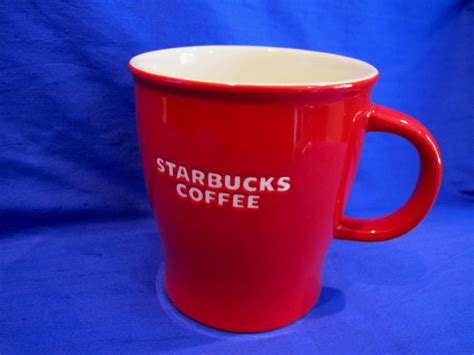 STARBUCKS Coffee Mug Cup Coffee Mug RED 2008 Collector Souvenir