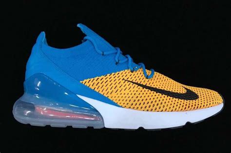 Nike Air Max 270 Flyknit Blue Yellow Release Date Sneaker Bar Detroit