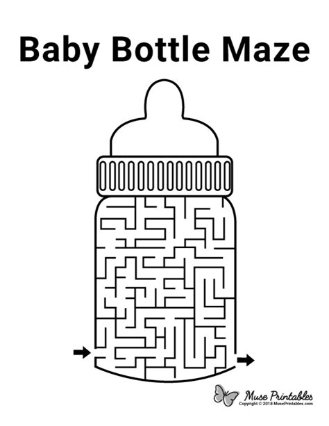Free Printable Baby Bottle Maze