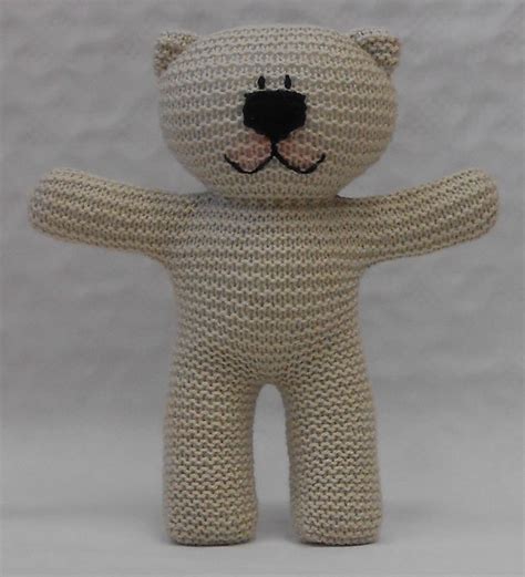Easy To Knit Teddy Bear Pdf Pattern Suitable For Beginner Etsy