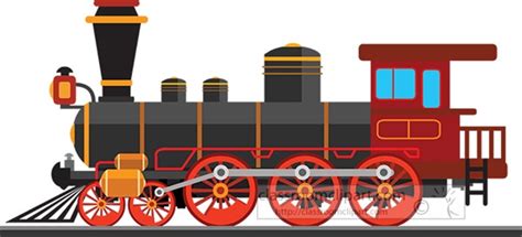 Train Clipart Vintage Steam Locomotive Train Transportation Clipart