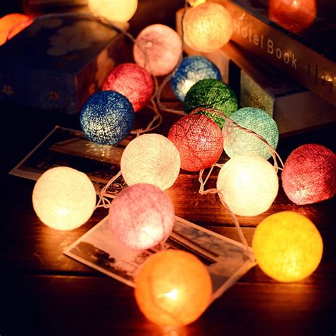 Led Cotton Ball Led String Lights 3m 20 Leds Fairy Christmas Lamp Home