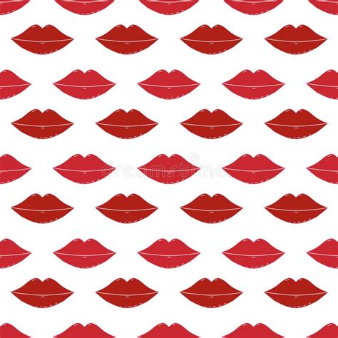 lipstick kiss print vector fashion seamless pattern for textile or wrapping stock vector