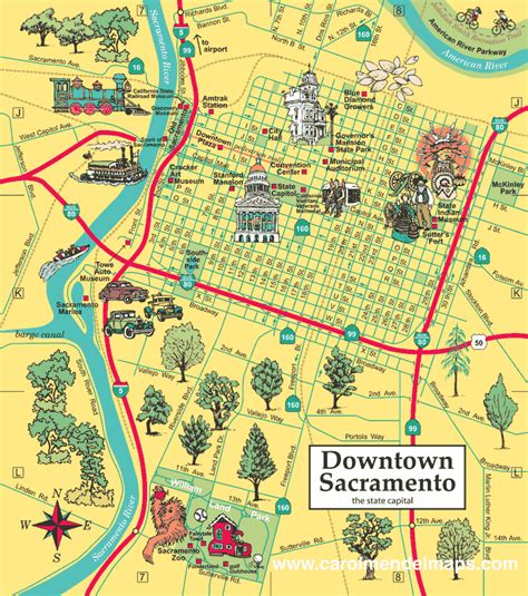 Medium Sized Downtown Sacramento Map