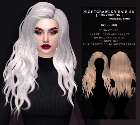 Nightcrawler 26 Hair Conversion Arabella Hair At Phoenix Sims Sims