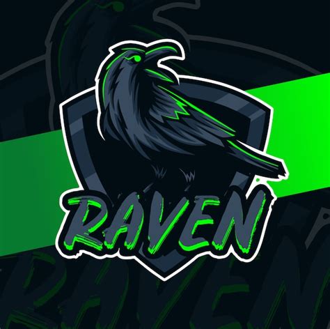 Raven Mascot Esport Logo Design Stock Vector Illustra