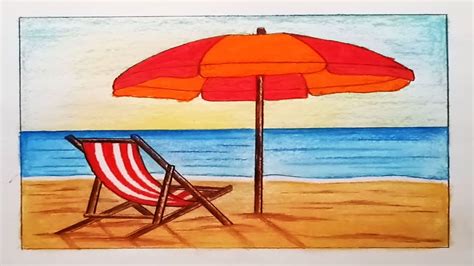 How To Draw A Beach Art For Kids Hub