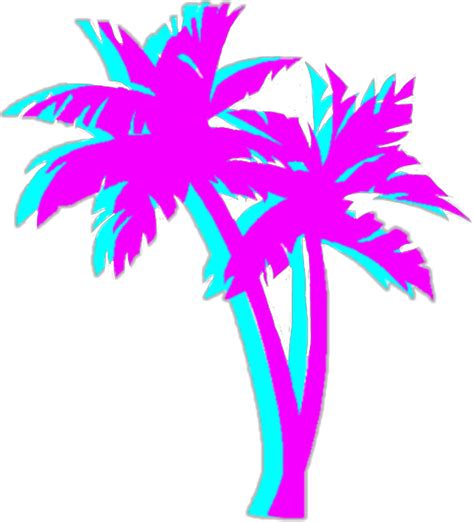 Neon Palm Tree Png