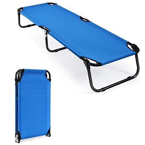 Gymax Folding Camping Cot Portable Indoor Outdoor Bed For Adults Easy Set Up Military Sleeping