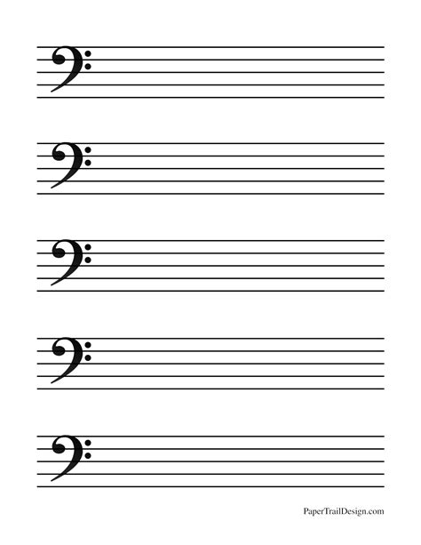 Music Staff Paper Printable The Template Has Only Eight Staves Noted