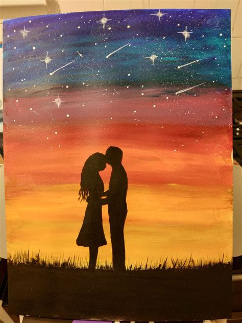Lovers Draw On Photos Water Painting Painting Class