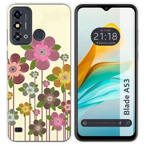 Funda Silicona Para Zte Blade A53 Diseño Primavera En Flor Dibujos con