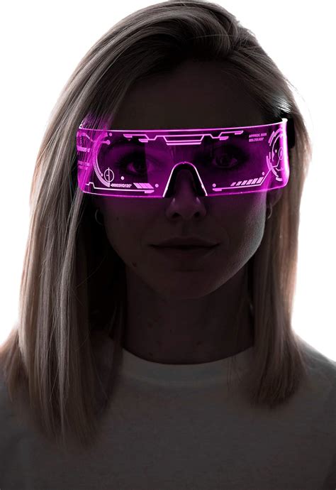 cyberpunk led visor glasses perfect for cosplay and festivals cybergoth