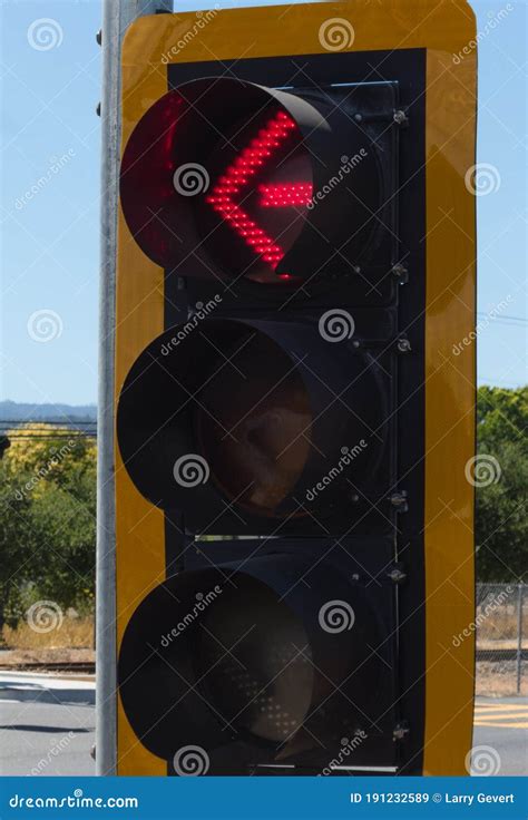 Traffic Light Left Turn Arrow Stock Image Image Of Block