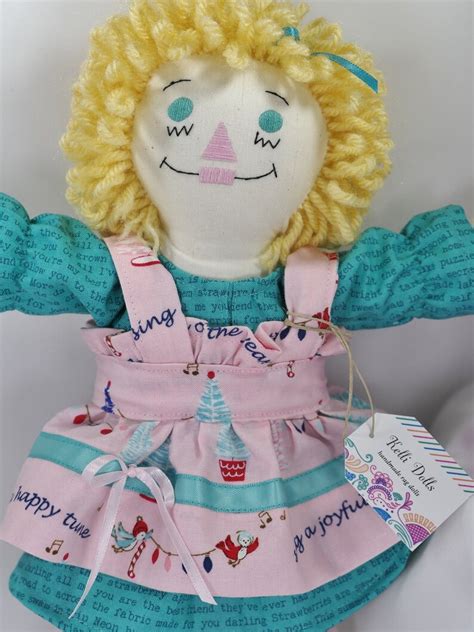 Raggedy Ann Doll Handmade Raggedy Ann Dolls Pink Bunny Etsy