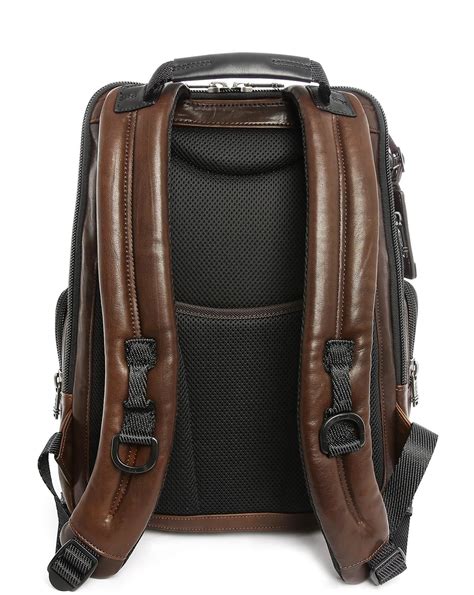 Tumi Brown Knox Bravo Leather Backpack In Brown For Men Lyst