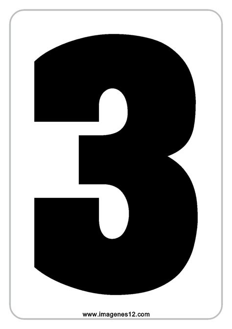 Molde Numero 3 Para Imprimir