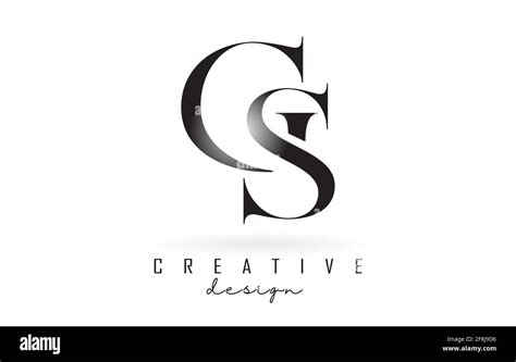 Gs G S Letter Design Logo Logotype Concept With Serif Font And Elegant