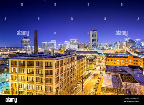 Richmond Virginia Usa Downtown Skyline View From Church Hill At Night