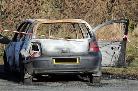Burnt Out Car Left Abandoned Two Days After Bursting Into Flames Off