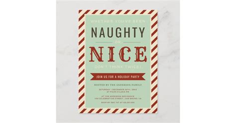 Vintage Naughty Or Nice Holiday Party Invitation Zazzle