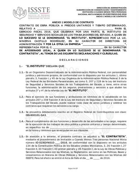 Pdf Anexo 1 Modelo De Contrato Gobmx · Anexo 1 Modelo De Contrato