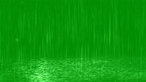 10 Minute Rainfall Green Screen With Rain Sounds Youtube