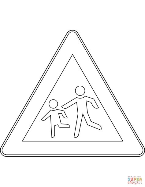 Für die beschaffung (download und ausdrucken) der ersatzmitteilung. Ausmalbild: Verkehrszeichen in Deutschland: Kinder ...