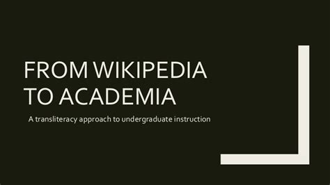 Wikipedia Presentation