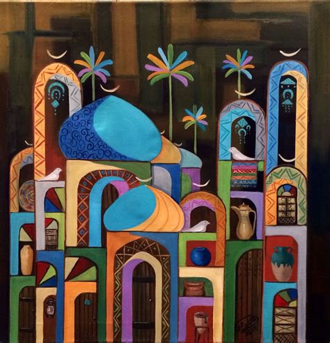 My Oil Painting Islamic Art Lovers Art Folk Art Painting