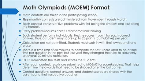 Nle Math Olympiads Information Night Ppt Download