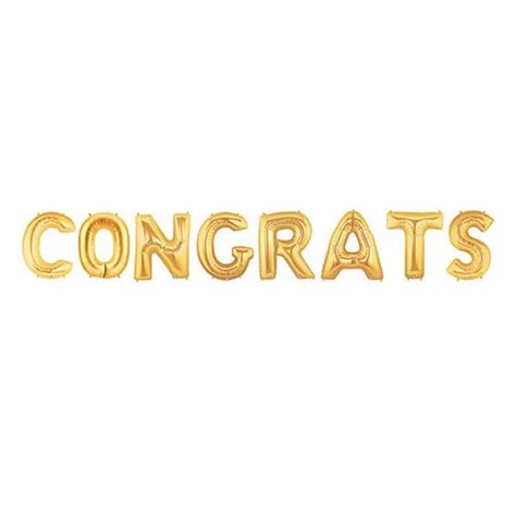 Congrats Letter Balloons Congratulations Balloon Banner Gold Letter