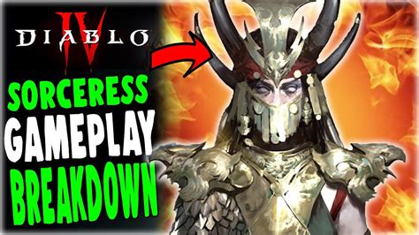 Diablo 4 Sorceress Gameplay Trailer Total Breakdown Skills