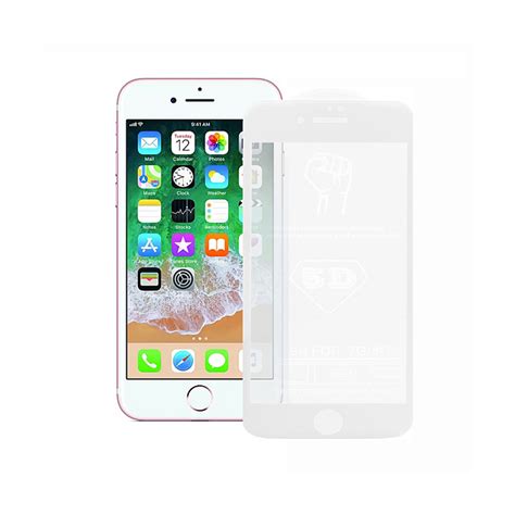 Apple Iphone 6iphone 6siphone 7iphone 8 Kaitseklaas 5d Valge Mobix