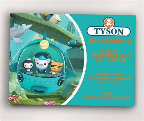 Octonauts Invitation Octonauts Party Octonauts Invitation Etsy