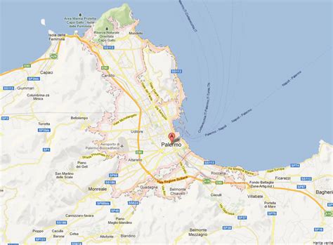 Palermo Map Italy
