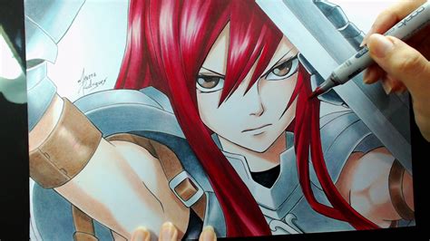 Fairy Tail Erza Drawing At Getdrawings Free Download