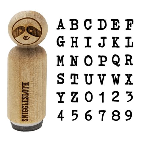 Cute Typewriter Font Letters And Numbers Rubber Stamp For Stamping
