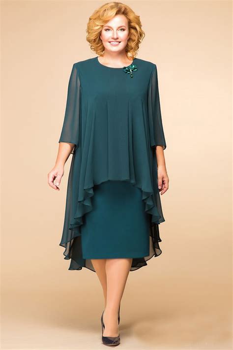 Dark Green Plus Size Modern Mother Of The Bride Dresses Nmo 361