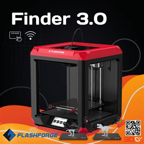 Flashforge Finder 3 เครื่องพิมพ์3มิติ ระบบ Fdm ฐานพิมพ์ Flxible หัวฉีด