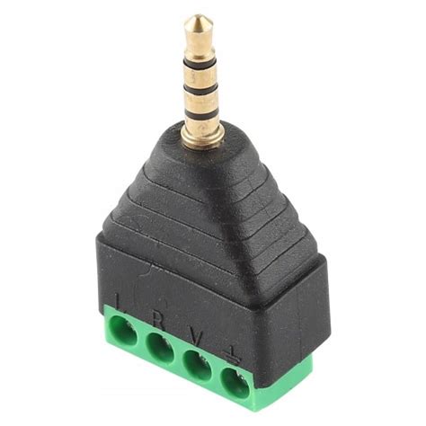 35mm Male Plug 4 Pole 4 Pin Terminal Block Stereo Audio Connector