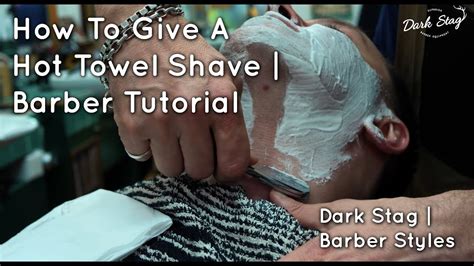 how to give a hot towel shave with the new kamisori barber styles dark stag youtube