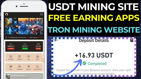 Usdt Mining Website In Free Usdt Earning Apps Dollar Earning