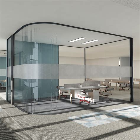 modern soundproof glass partition