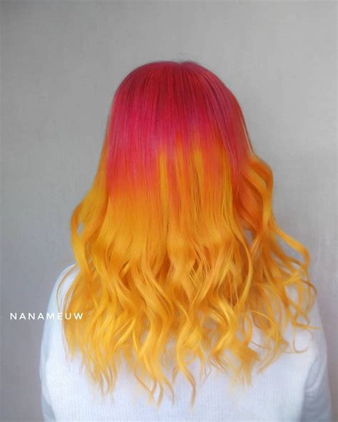 sherbet sunrise hair yellow hair dye yellow hair flame hair